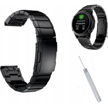 Řemínek na hodinky Náramek GARMIN FENIX 5 5 PLUS 6 6 PRO 7 7 SOLAR pro Garmin 22mm černý