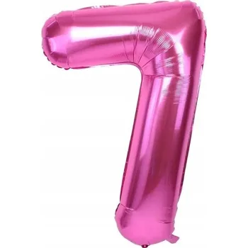 Balónek Fóliový balónek ČÍSLICE 7 růžový - 42" ~100 cm