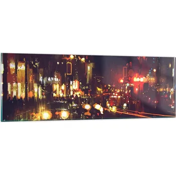 Obraz Obraz na skle do obýváku ložnice 90x30 město foto obrazy na zeď sklo