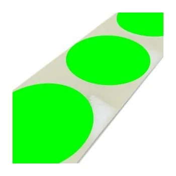 Speciální papír Samolepky Print&Stick Kolečka 20mm 1000 ks fluorově zelená