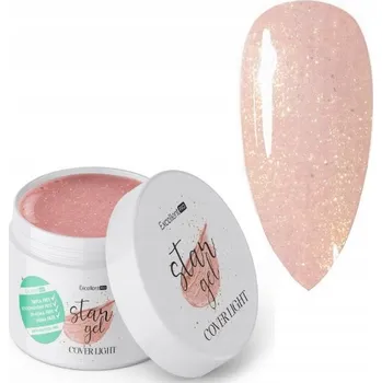 Lak na nehty EXCELLENT PRO STAR GEL SE ZLATOU DRŮBEŽÍ STAVEBNÍ GEL COVER LIGHT 50 g