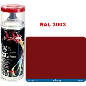 Barva ve spreji RAL 3003 AKRYLOVÝ LAK ve spreji červený LESK 1233