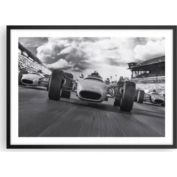 Obraz Plakát v černém rámu do obývacího pokoje ložnice 70x50 formule 1 moderní obraz