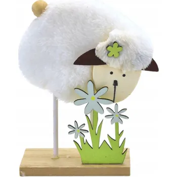 Obraz Velikonoční figurka dřevěná s květinami 16 cm