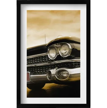 Obraz Dekorace, obraz s grafikou v krásném černém rámu 1959 Cadillac Car 40x60 cm
