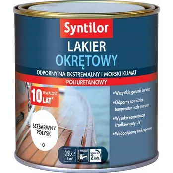 barva a nátěr na dřevo Syntilor Lodní Lak Bezbarvý Lesk 0,5L