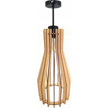 Závěsné svítidlo LED-ONE láhev dřevo 1-bodové světlo E27