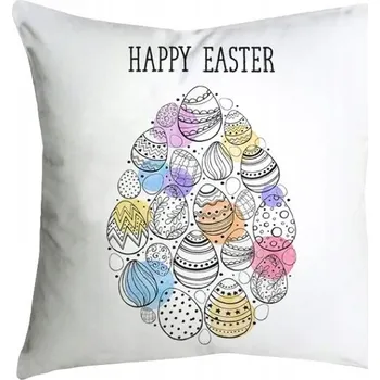 Povlak na polštářek POVLEČENÍ NA VELIKONOČNÍ POLŠTÁŘEK ZAJÍC VEJCE 45x45 CM