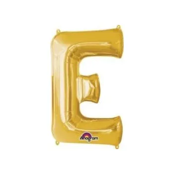 Balónek Balónek fóliový, mini písmeno "E" 20x33 cm
