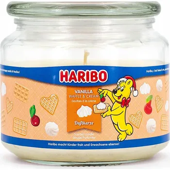 Svíčka Parafínová vonná svíčka Vanilla Waffle Cream Haribo 1 ks