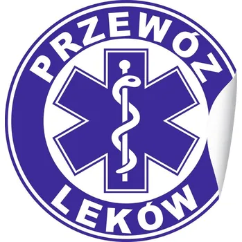 Samolepicí dekorace na vozidlo SAMOLEPKA na auto PŘEPRAVA LÉKŮ 40cm