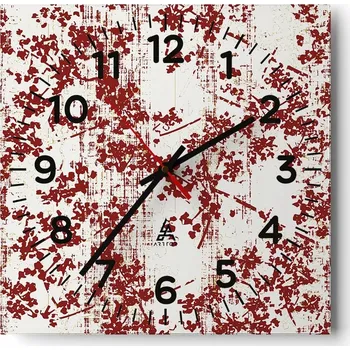 Hodiny Nástěnné hodiny do obýváku 40x40 Vintage Bezhluké Hodiny na skle Tiché