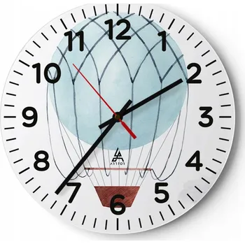 Hodiny Nástěnné hodiny do obýváku 40x40 Dětské Kulatý Hodiny na skle Loft Tiché