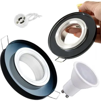 Kulaté Stropní Svítidlo Decorya černé skleněné kulaté GU10 moderní