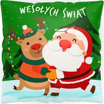 Polštář POVLEČENÍ NA POLŠTÁŘ 40x40 VELUR VÁNOČNÍ DEKORAČNÍ SAMETOVÉ NA POLŠTÁŘEK