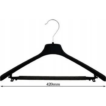 Věšák Věšák na oblečení s plastovou příčkou 42cm / 50 Ks W-25