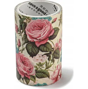 Lepicí páska Dekorační papírová páska s květinovým motivem na scrapbooking samolepicí 6 cm x 2 m DIY