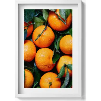 Obraz Závěsný obraz rámeček bílé barvy Šťavnaté sicilské pomeranče 40x60 cm