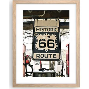 Obraz Obraz plakát v rámu světlý dub do obýváku 30x40 vintage plakáty na zeď