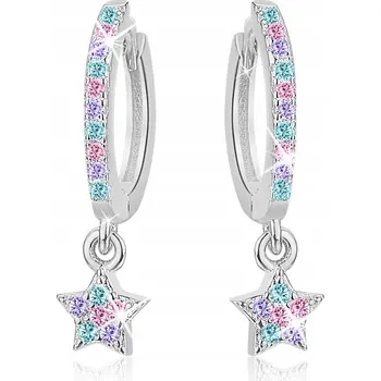 Náušnice STŘÍBRNÉ NÁUŠNICE PRO DÍVKY VISACÍ