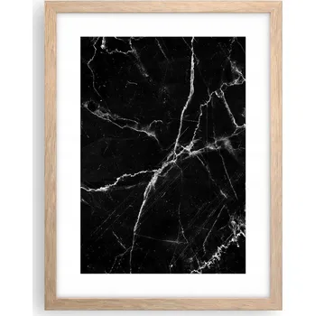 Obraz Obraz plakát v rámu světlý dub do obýváku 30x40 mramor plakáty na zeď