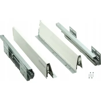 Nábytkové kování NÁBYTKOVÁ VODÍCÍ LIŠTA PREMIUM BOX L 450 mm V 94 mm ŠUPLÍK PUSH TO OPEN BÍLÁ