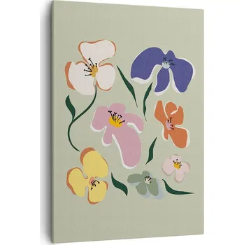 Obraz Obraz na plátně do obývacího pokoje ložnice 50x70 květiny obrazy na zeď canvas