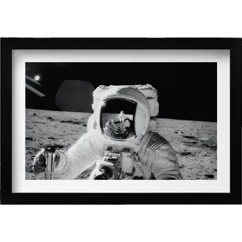 Obraz Moderní nástěnná dekorace Astronaut na Měsíci - fotografie NASA 30x20 cm