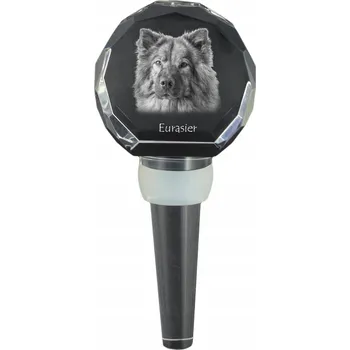 Eurasier korková zátka na láhev s fotografií, personalizovaná zátka na víno