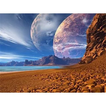 Mozaiková sada Diamantová výšivka, mozaika Východ planet