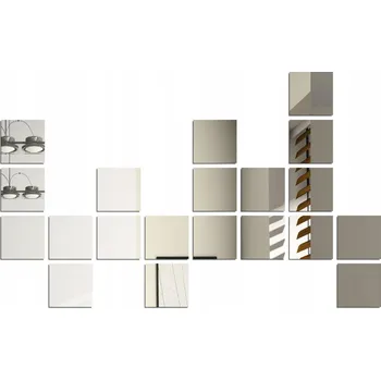Zrcadlo Zrcadlové dlaždice/obklady 30 cm x 30 cm samolepicí