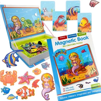 ostatní stavebnice Magnetická skládačka Mořská zvířátka 75 dílků