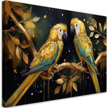 Obraz Obraz na plátně, Papoušci Ptáci Zlatí 60x40