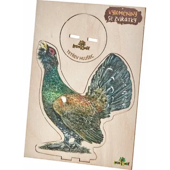 Dřevěná hračka Lesní svět Vylomeniny se zvířátky M tetřev