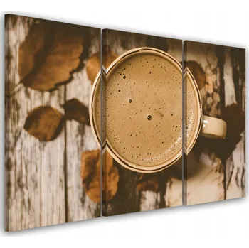 Obraz OBRAZ TRYPTYCH Káva Vintage Retro 60x40
