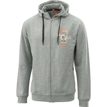 Pánská mikina KTM ORANGE FLUIDS ZIP HOODIE Šedá L