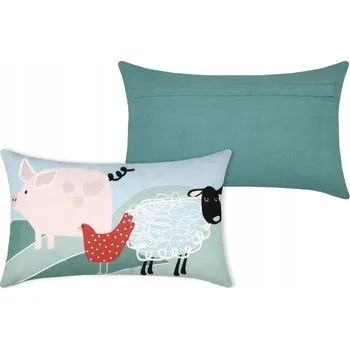 Polštář POLŠTÁŘ BAVLNĚNÝ PRO DĚTI BAREVNÝ DO DĚTSKÉHO POKOJE 30 x 50 cm