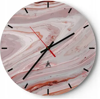 Hodiny Velké nástěnné hodiny 40x40 Abstrakce Skleněné hodiny Kulatý Tiché