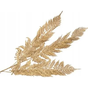 umělá květina VĚTVIČKA UMĚLÁ KAPRADINA ZLATÁ doplněk dekorace na stůl velká dlouhá