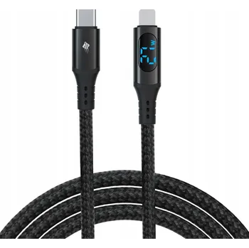Datový kabel Kabel ELECTRONICA 4U USB-C – Apple Lightning 1 m černý