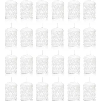 Svíčka Tradiční parafínová svíčka bez vůně Drobo 24 ks