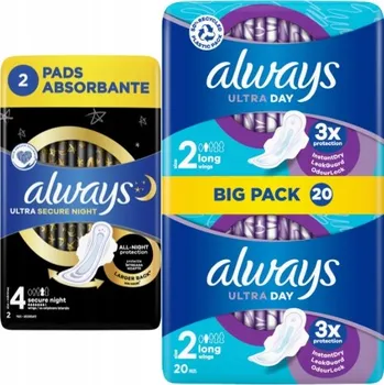 Menstruační vložka Hygienické vložky Always UltraDay Long, 20 kusů