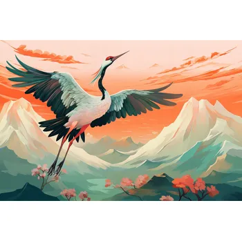 Plakát Plakát Jeřáb v plném květu bez rámu 91,5 x 61 cm