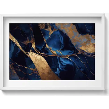 Obraz Dekorace, obraz s grafikou v krásném rámu - Abstrakce, textura mramoru, 70x50 cm