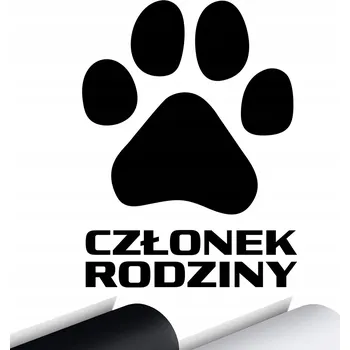 Samolepicí dekorace na vozidlo SAMOLEPKA na auto ČLEN RODINY TLAPKA 10x14cm