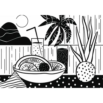 Plakát Plakát Tropické občerstvení bez rámu 42 x 29,7 cm