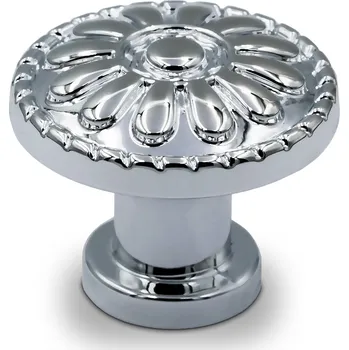 Nábytkové kování CHROMOVANÁ NÁBYTKOVÁ ÚCHYTKA KNOFLÍK DO NÁBYTKU KNOFLÍK NA SKŘÍŇKU VE STYLU GLAMOUR