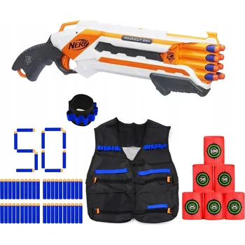 Dětská zbraň Raketomet nerf Elite Brokovnice Rough Cut Megabalení