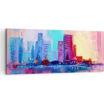 Obraz Foto obraz na plátně canvas 100x40 město obývací pokoj ložnice na zeď velký