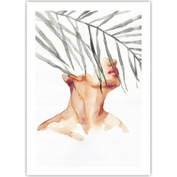 Obraz Plakát bez rámu do obýváku ložnice 50x70 žena moderní módní obraz